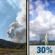 Monday: Patchy Smoke then Chance Showers And Thunderstorms
