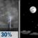 Monday Night: Chance Showers And Thunderstorms then Mostly Clear