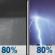 Tonight: Rain showers before 1am, then showers and thunderstorms. Mostly cloudy. Low around 65, with temperatures rising to around 67 overnight. South wind 0 to 10 mph. Chance of precipitation is 80%. New rainfall amounts between a half and three quarters of an inch possible. Tonight: Rain Showers