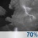 Wednesday Night: Rain showers likely between 7pm and 10pm, then showers and thunderstorms likely. Mostly cloudy, with a low around 50. Chance of precipitation is 70%. Wednesday Night: Showers And Thunderstorms Likely